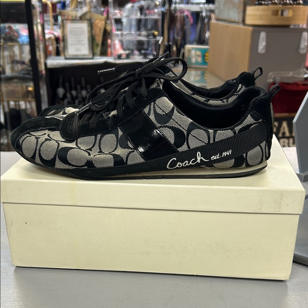 Coach Black and Gray Women's Sneakers HADLEY - Picture 3 of 6
